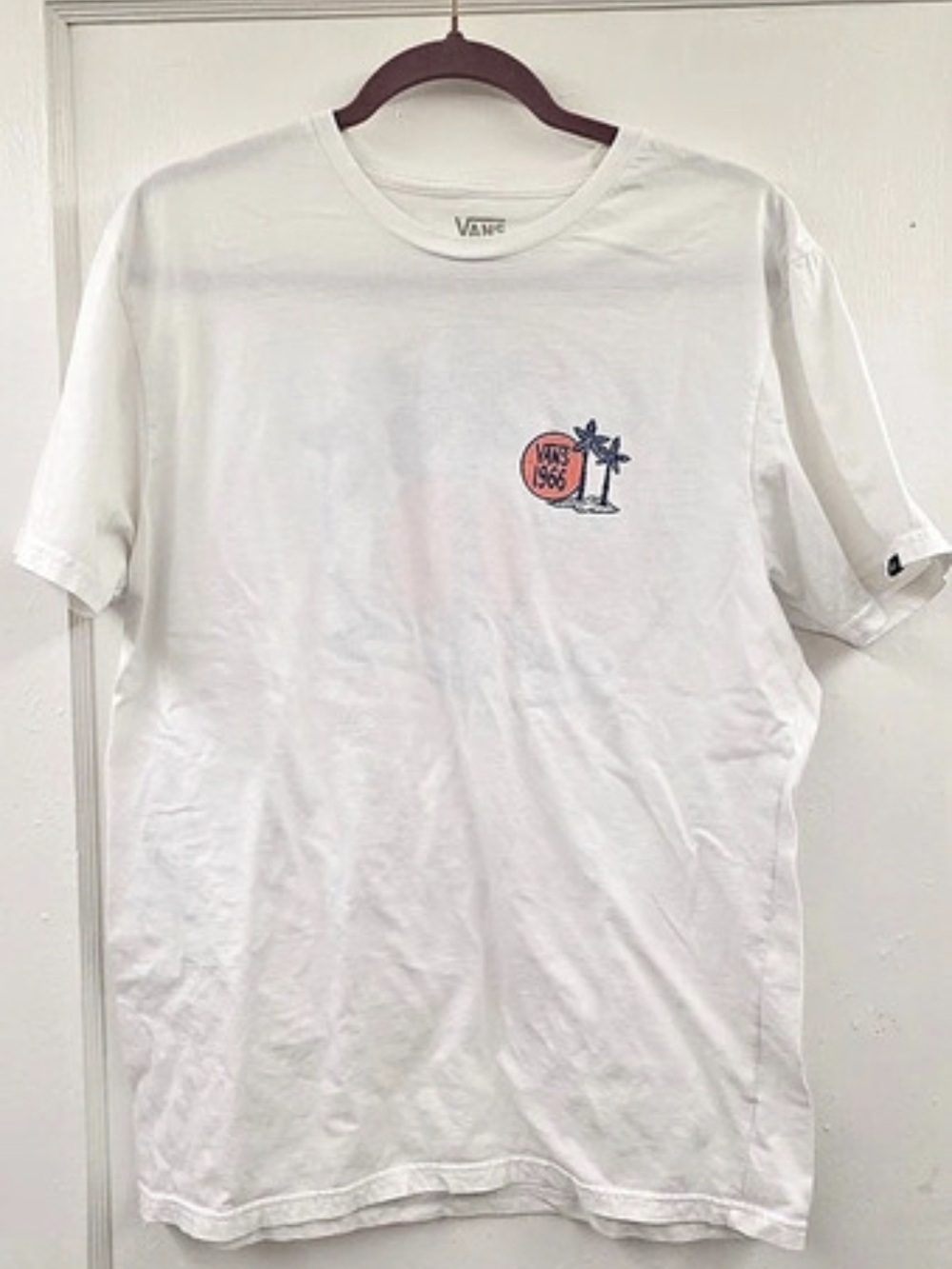 Vans Original Off The Wall 1966 Palm Tree Graphic T-Shirt White Large